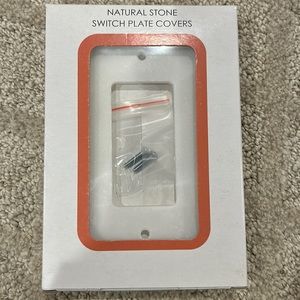 ITALIAN CALACATTA GOLD MARBLE SINGLE SWITCH WALL PLATE SWITCH PLATE  - HONED